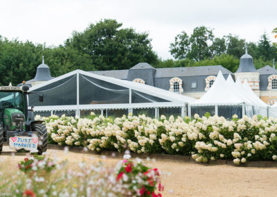 Orangerie-Tente de Mariage Côté Sud et Tracteur "Just Married"