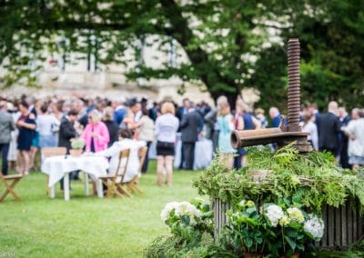 Orangerie-Pressoir décoré pour un mariage à La Touchardière